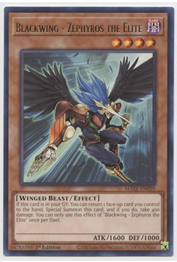 Yu-Gi-Oh! Blackwing-Zephyros the Elite - MAZE-EN039 - Rare - 1st Ed-NM/ NEW - Image 1