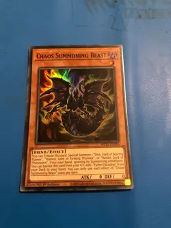 YUGIOH Super Rare Chaos Summoning Beast MP21-EN250 1st Edition - Image 1