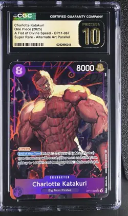 CGC PRISTINE 10 One Piece OP11-067 Charlotte Katakuri Alt Art Eng Foil-Graded - Image 1