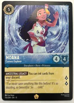Disney Lorcana Winterspell, Moana Curious Explorer, 155/204 - Image 1