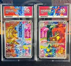 Deerling & Sawsbuck ACE 10 (Sequential Graded Pair) IR Pokemon Cards - Image 1