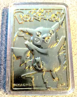 Pikachu 23K Gold Plated 1999 Burger King Promo Pokemon BK Trading Card Nintendo - Image 1