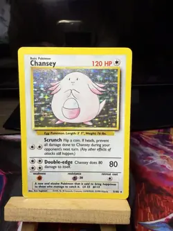 Chansey 3/102 - Holo Rare - Base Set Pokemon Card - Image 1