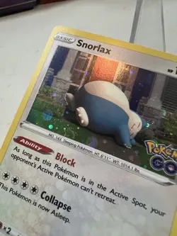 Pokemon Card Snorlax Pokemon Go Cosmo Holo 055/078 Near Mint SWIRL - Image 2