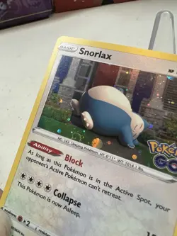 Pokemon Card Snorlax Pokemon Go Cosmo Holo 055/078 Near Mint SWIRL - Image 3