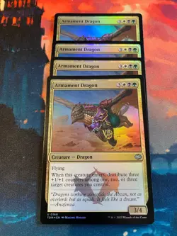 MTG Tarkir Dragonstorm Armament Dragon Foil x 4 - Image 1