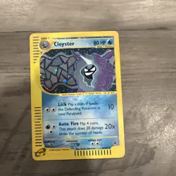 Pokemon TCG Cloyster Expedition Base Set Holo Rare Card 8/165 - Image 1