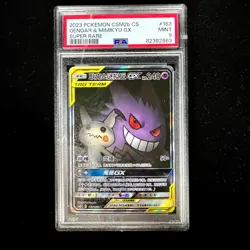 2023 Pokemon PSA 9 Gengar & Mimikyu GX CSM2BC-163 SR Ultra Tag Team Card Chinese - Image 4