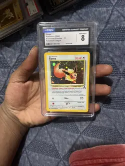 Eevee Pokemon (2000) Black Star Promo- 11 Holo Pokemon league CGC 8 MINT - Image 1