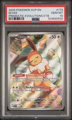 2025 Pokemon Scarlet & Violet Black Star Promo Eevee PSA 10 #173 - Image 1