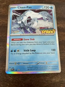 Pokemon TCG Chien-Pao # SVP152 Scarlet & Violet Surging Sparks Promo Staff - Image 1