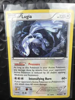 Lugia 78/124 Fates Cracked Ice Holo Fates Collide 2016 Pokemon TCG Lp - Image 1