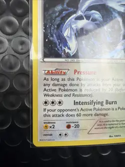 Lugia 78/124 Fates Cracked Ice Holo Fates Collide 2016 Pokemon TCG Lp - Image 5