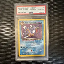 Pokemon Dark Gyarados Holo Rare Team Rocket 8/82 2000 Unlimited PSA 8 English - Image 1
