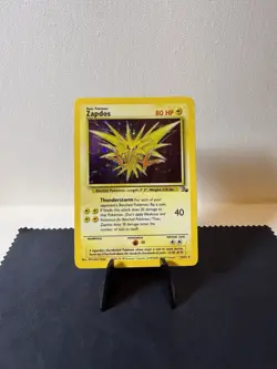 Pokemon TCG: 1999 Fossil Unlimited Zapdos 15/62 Holo Rare LP+ - Image 2