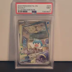 Pokemon Quaxly 206/193 Sv02 Paldea Evolved Illustration Rare Holo PSA 9 60 HP - Image 1