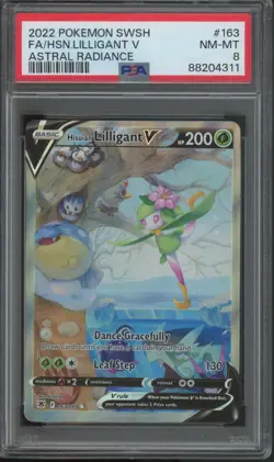 Pokemon TCG Hisuian Lilligant V 163/189 Astral Radiance Alternate Full Art PSA 8 - Image 1