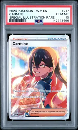 PSA 10 CARMINE 217/167 SPECIAL ILLUSTRATION RARE TWILIGHT MASQUERADE POKEMON 😍 - Image 1