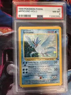 1999 Articuno 2/62 Fossil Holo Pokemon Vintage Graded - Image 1
