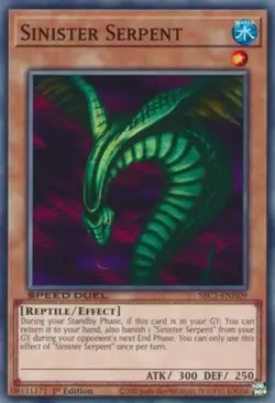 Yugioh! Sinister Serpent - SBC1-ENH09 - Common - 1st Edition Near Mint, English - Image 1