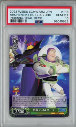 PSA 10 Archenemy Buzz & Zurg PXR/S94-T16 2022 Toy Story Pixar Weiss Schwarz - Image 1