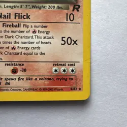 Dark Charizard Pokemon TCG Team Rocket Holo Card 4/82 HP Damaged Creases - Image 5