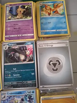 Over 300 pokemon cards Common To Rare Plus 2 Unopened Energy Packs And Meal Tin - Image 3