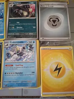 Over 300 pokemon cards Common To Rare Plus 2 Unopened Energy Packs And Meal Tin - Image 4