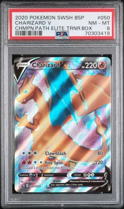 PSA 8 Charizard V SWSH050 SWSH: Sword & Shield Promo Cards Holo - Image 1