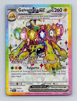 Galvantula ex 159 2024 Pokemon Stellar Crown Full Art Ultra Rare Card NM+ - Image 1
