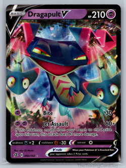 Pokemon TCG Dragapult V 092/192 Sword & Shield Rebel Clash Ultra Rare NM - Image 1