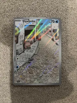 Pokemon TCG Scarlet & Violet Base Set 204/198 Slowpoke Illustration Rare NM - Image 1