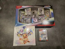 Lotto Pokemon Evoluzioni prismatiche ITA ETB +collezzione Premium Con Statuina + - Image 2