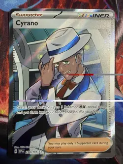 Pokemon TCG Cyrano 230/191 Surging Sparks Ultra Rare Trainer Near Mint Condition - Image 1