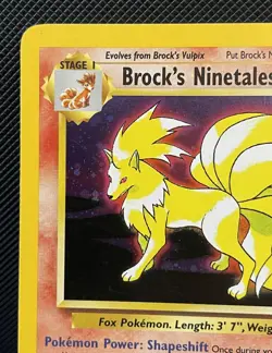 Brock's Ninetales 3/132 - Pokemon Gym Challenge - Holo Rare - LP - Image 2