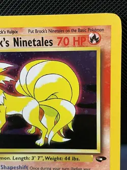 Brock's Ninetales 3/132 - Pokemon Gym Challenge - Holo Rare - LP - Image 3
