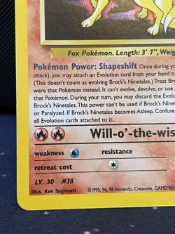 Brock's Ninetales 3/132 - Pokemon Gym Challenge - Holo Rare - LP - Image 5