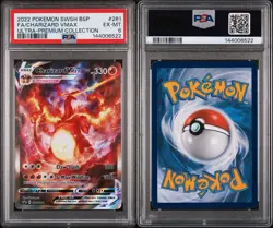 2022 POKEMON SWSH BLACK STAR PROMO #261 FULL ART/CHARIZARD VMAX PSA 6 - Image 3