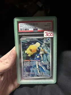 Pokemon Dri-Destined Rivals Illustration Misty's Psyduck PSA 10 - Image 1
