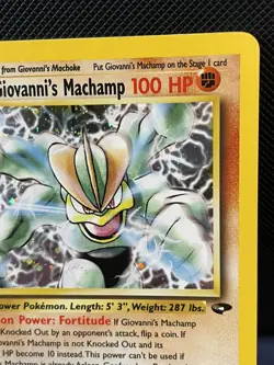Giovanni's Machamp 6/142 - Pokemon Gym Challenge - Holo Rare - NM/VLP - Image 3