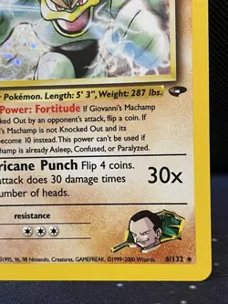 Giovanni's Machamp 6/142 - Pokemon Gym Challenge - Holo Rare - NM/VLP - Image 4