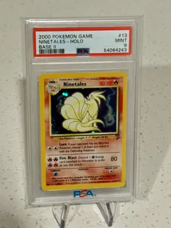 2000 Pokemon Ninetails 13/130 Base Set 2 Rare Holo PSA 9 MINT - Image 2