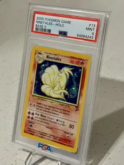 2000 Pokemon Ninetails 13/130 Base Set 2 Rare Holo PSA 9 MINT - Image 3