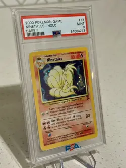 2000 Pokemon Ninetails 13/130 Base Set 2 Rare Holo PSA 9 MINT - Image 4