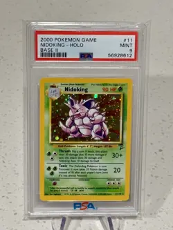 2000 Pokemon Nidoking 11/130 Base Set 2 Rare Holo PSA 9 MINT - Image 1