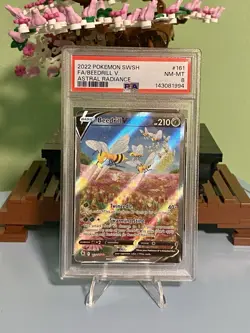 Beedrill V Alt Art PSA 8 NM 161/189 Pokemon Sword & Shield Astral Radiance - Image 1