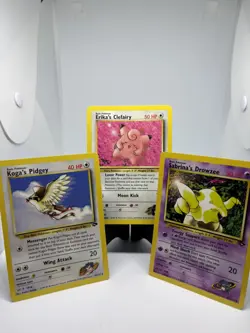 Pokemon Gym Challenge LOT Erika’s Clefairy 40/132 S Drowzee 95/133 Pidgey 49/132 - Image 1