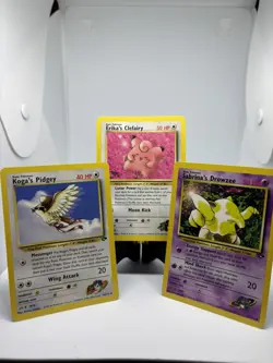 Pokemon Gym Challenge LOT Erika’s Clefairy 40/132 S Drowzee 95/133 Pidgey 49/132 - Image 3