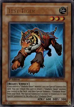 Test Tiger 1st Ed Ultra Rare GLAS-EN082 Yu-Gi-Oh! - Image 1