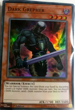 YUGIOH DASA-EN042 Dark Grepher Super Rare 1st Edition NM - Image 1
